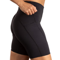 Brooks women's black shorts with drawstring