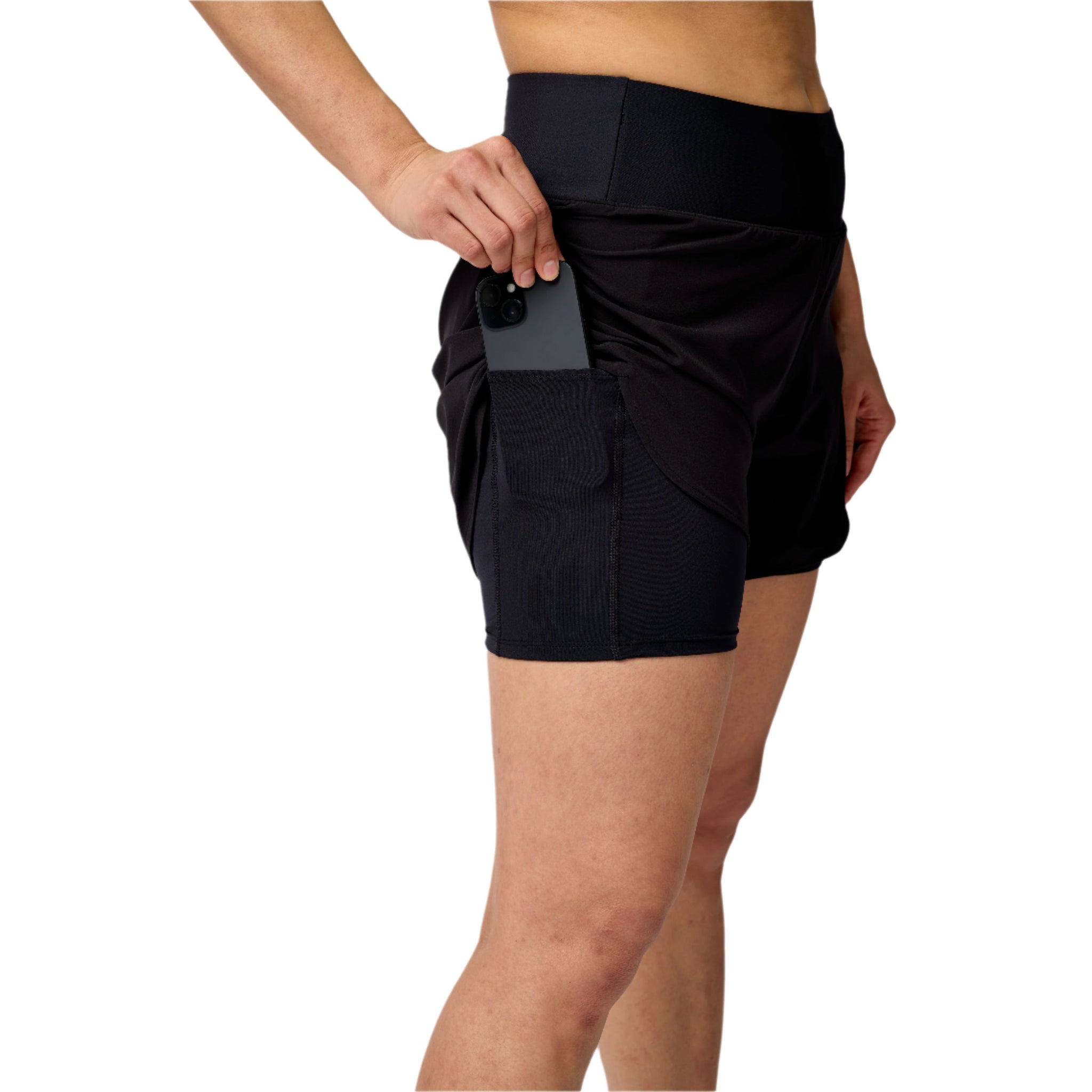 Brooks Womens Shorts Chaser 5” 2-IN-1 2.0 Black