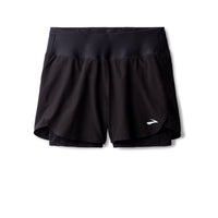 Brooks Womens Shorts Chaser 5” 2-IN-1 2.0 Black