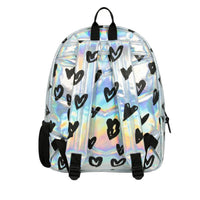 Hype Girls Holographic Scribble Hearts Backpack