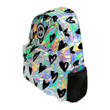 Hype Girls Holographic Scribble Hearts Backpack