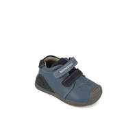 Biomecanics boys' petrol leather shoe with velcro