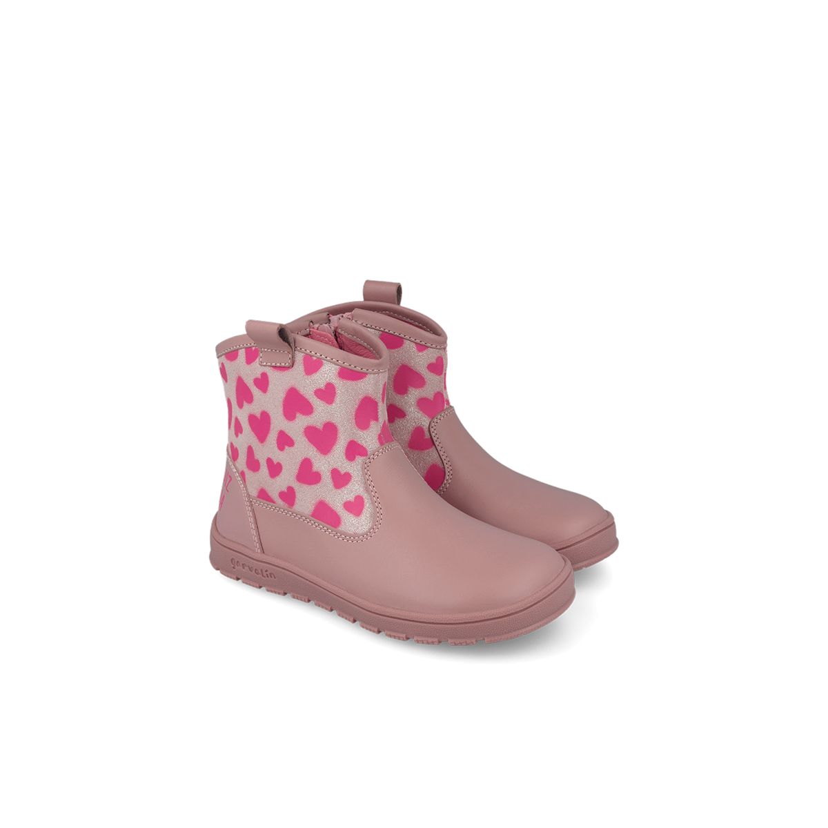 Agatha Ruiz girls' pink leather boot with velcro