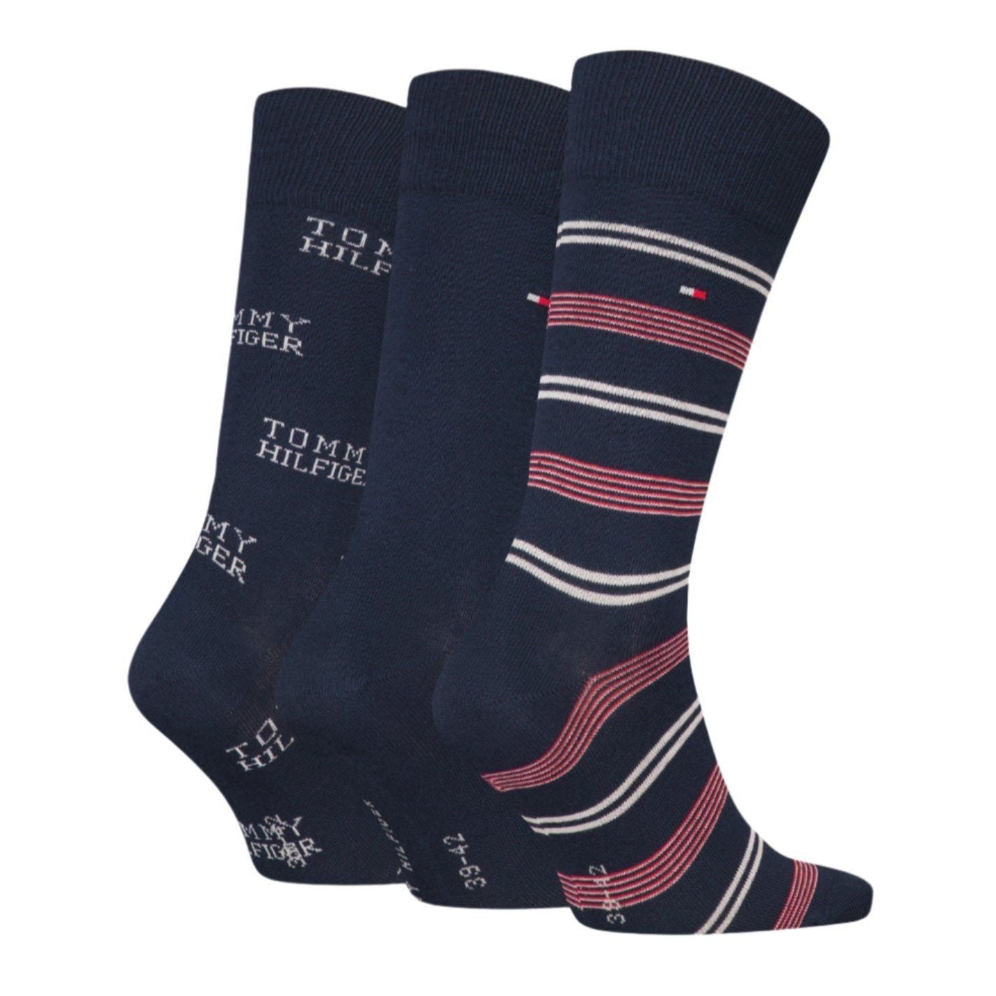 Tommy Hilfiger Mens 3 Pack Socks Set Navy