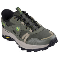 Skechers men's green leather trainer