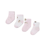 Mayoral Girls 4 Pack Sock Set 9054 Baby Rose