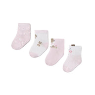 Mayoral Girls 4 Pack Sock Set 9054 Baby Rose