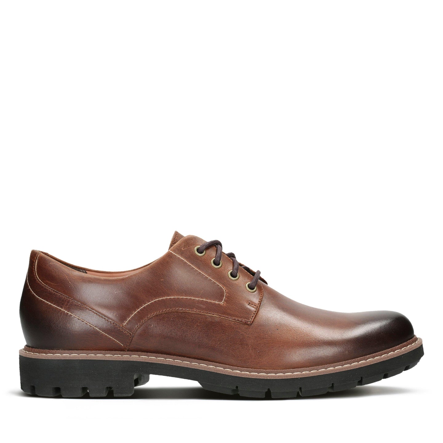 Clarks Mens Shoe Batcombe Hall Dark Tan Lea