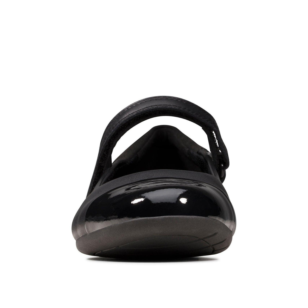 Clarks Girls School Shoe Scala Gem Y Black Leather - Donaghys