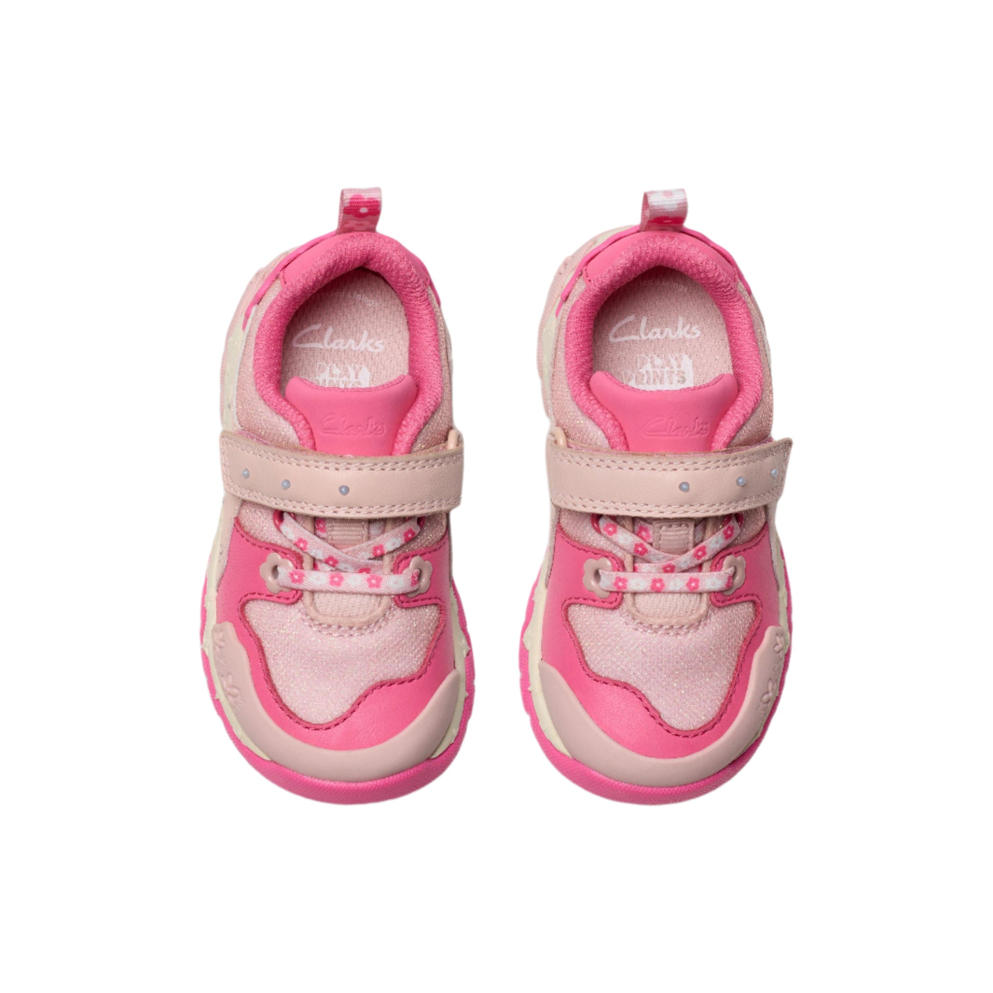 Clarks Girls Trainer Tidal Shell T Pink Combi