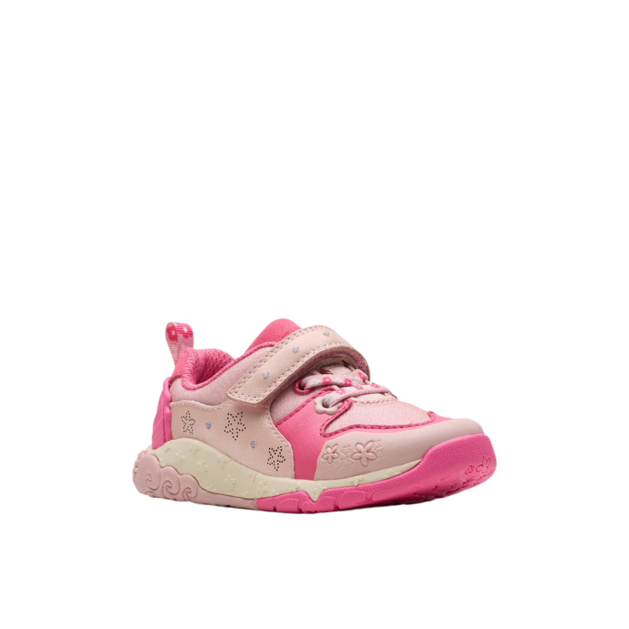 Clarks Girls Trainer Tidal Shell T Pink Combi