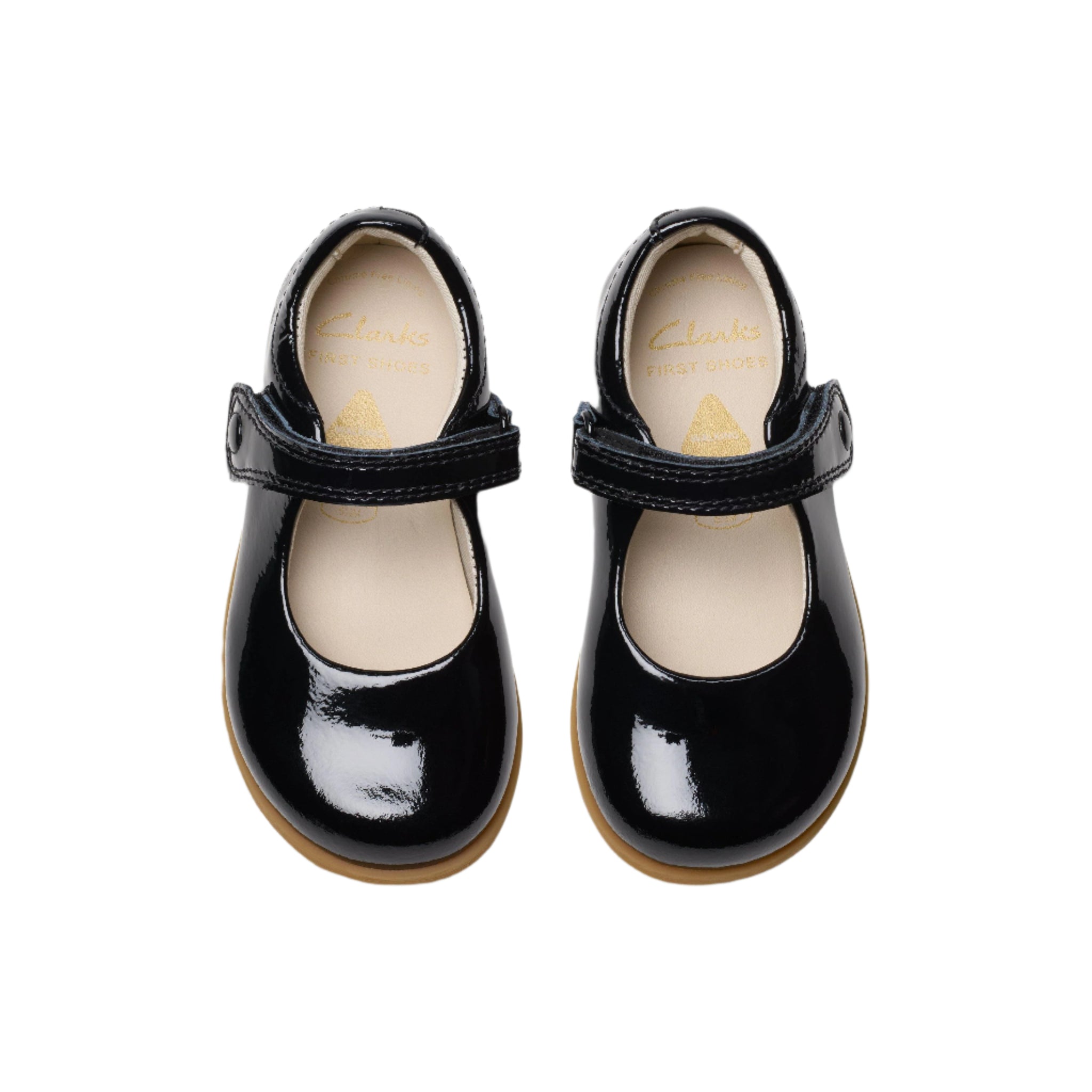 Clarks Girls Shoe Drew Tap T Black Patent