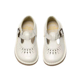 Clarks girls' white patent shoe with velcro