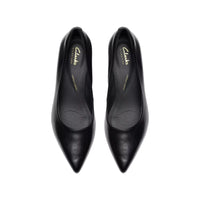 Clarks Womens Court Shoe Zarey Court Black Leather