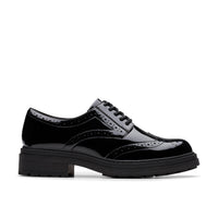 Clarks School Shoe Orinoco 3 Derby Black Patent