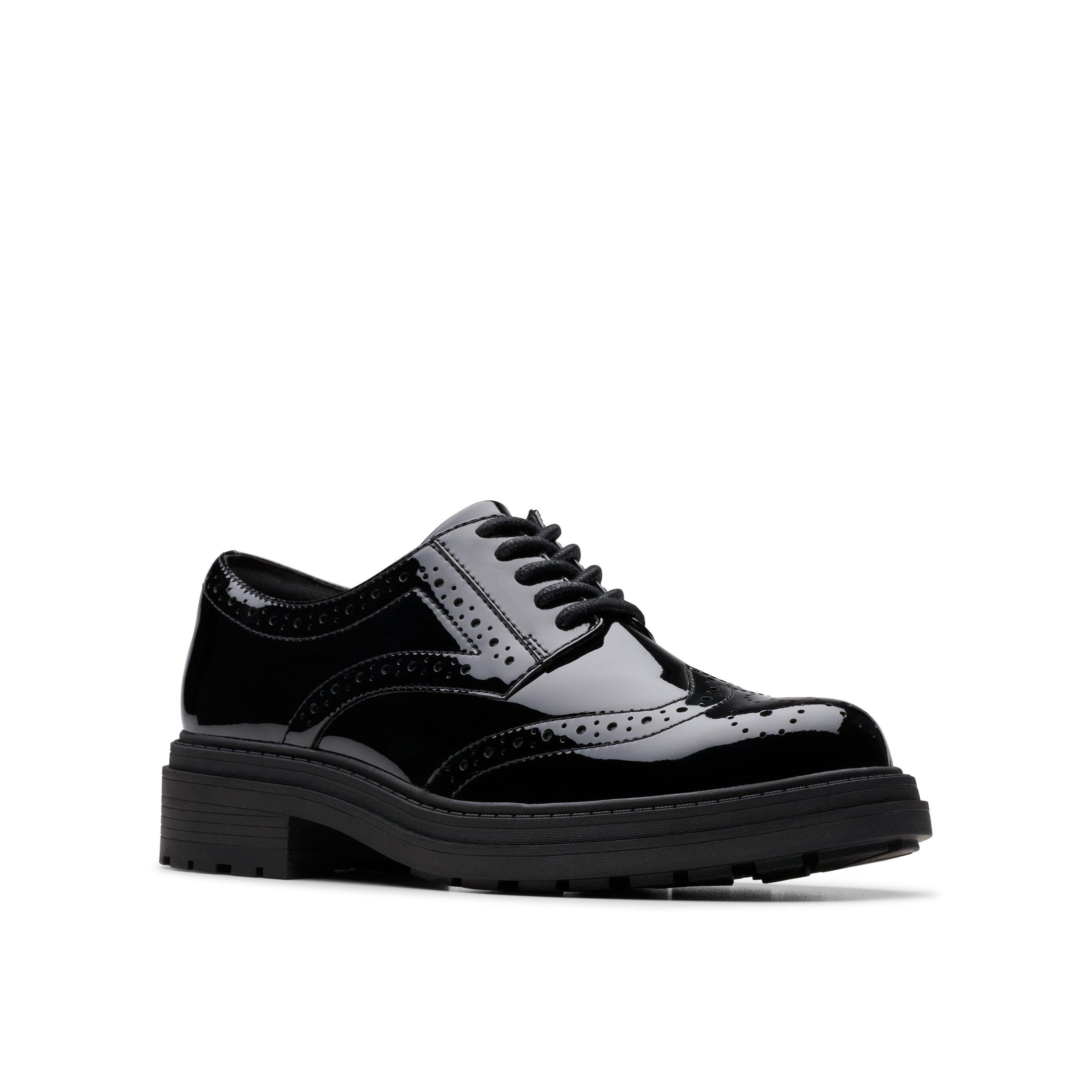 Clarks School Shoe Orinoco 3 Derby Black Patent – Donaghys