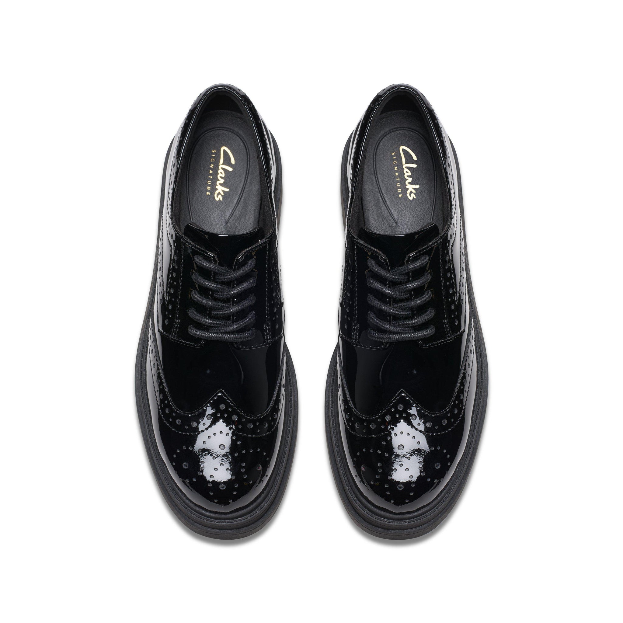 Clarks School Shoe Orinoco 3 Derby Black Patent