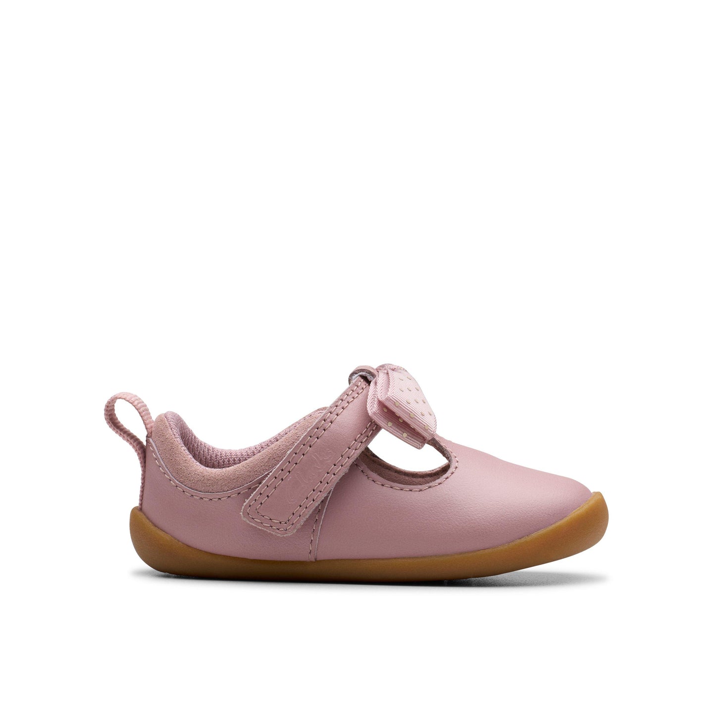 Clarks Girls Pre Walker Roamer Trim Dusty Pink