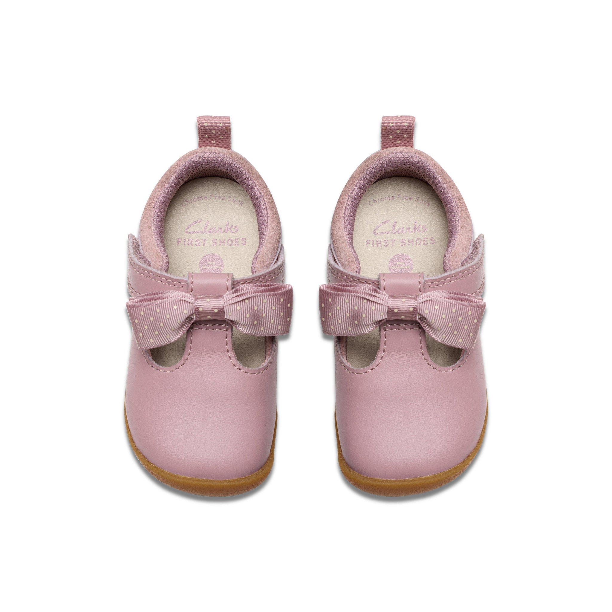 Clarks Girls Pre Walker Roamer Trim Dusty Pink
