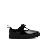 Clarks Girls Shoe Cove Bow T Black Patent