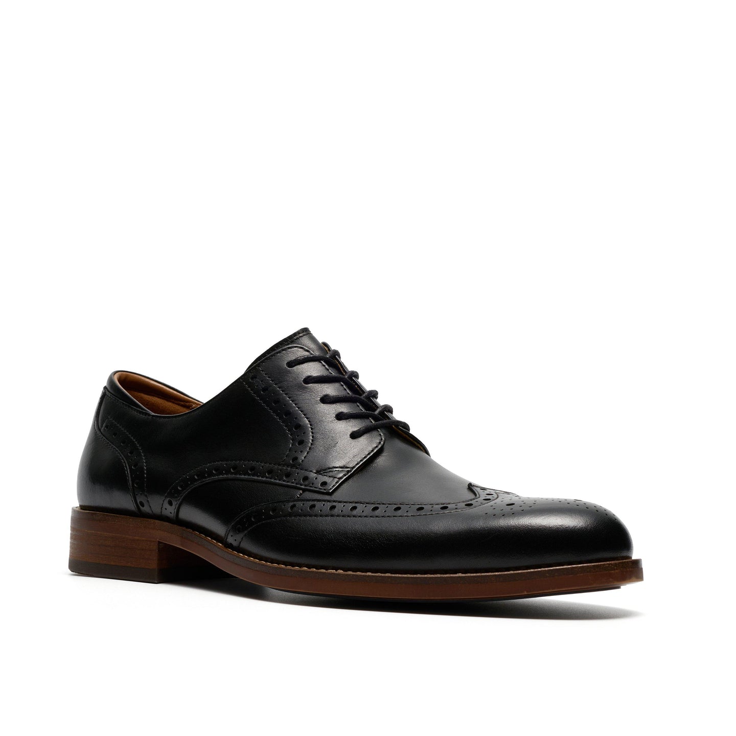 Clarks Mens Shoe CraftRemi Tip Black Leather