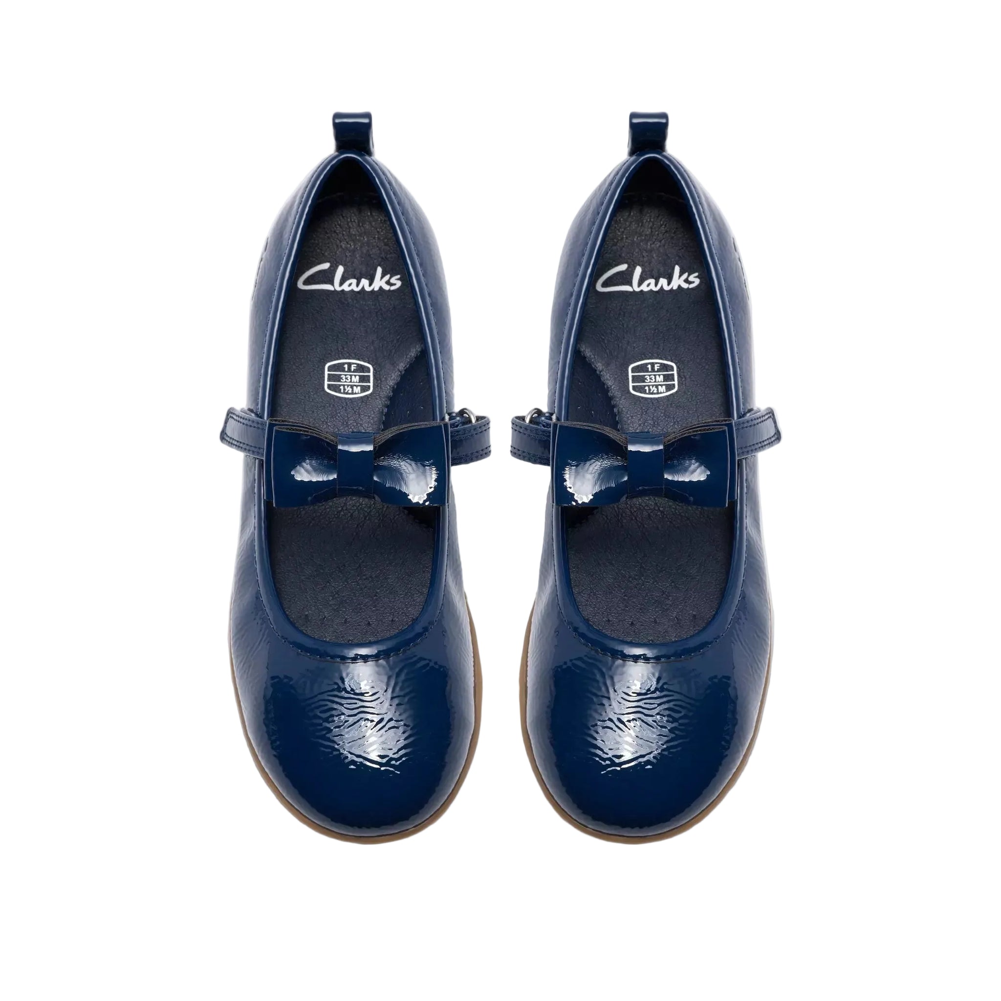 Clarks Girls Shoe Charm Bow K Navy Patent