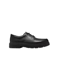 Clarks Boys School Shoe Lorcam Lane Y Black Leather