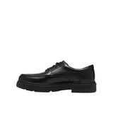 Clarks Boys School Shoe Lorcam Lane Y Black Leather