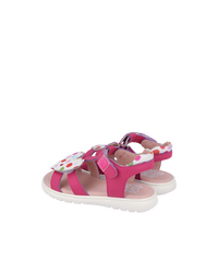 Agatha Ruiz girls' fuchsia sandal with touch-fastening strap