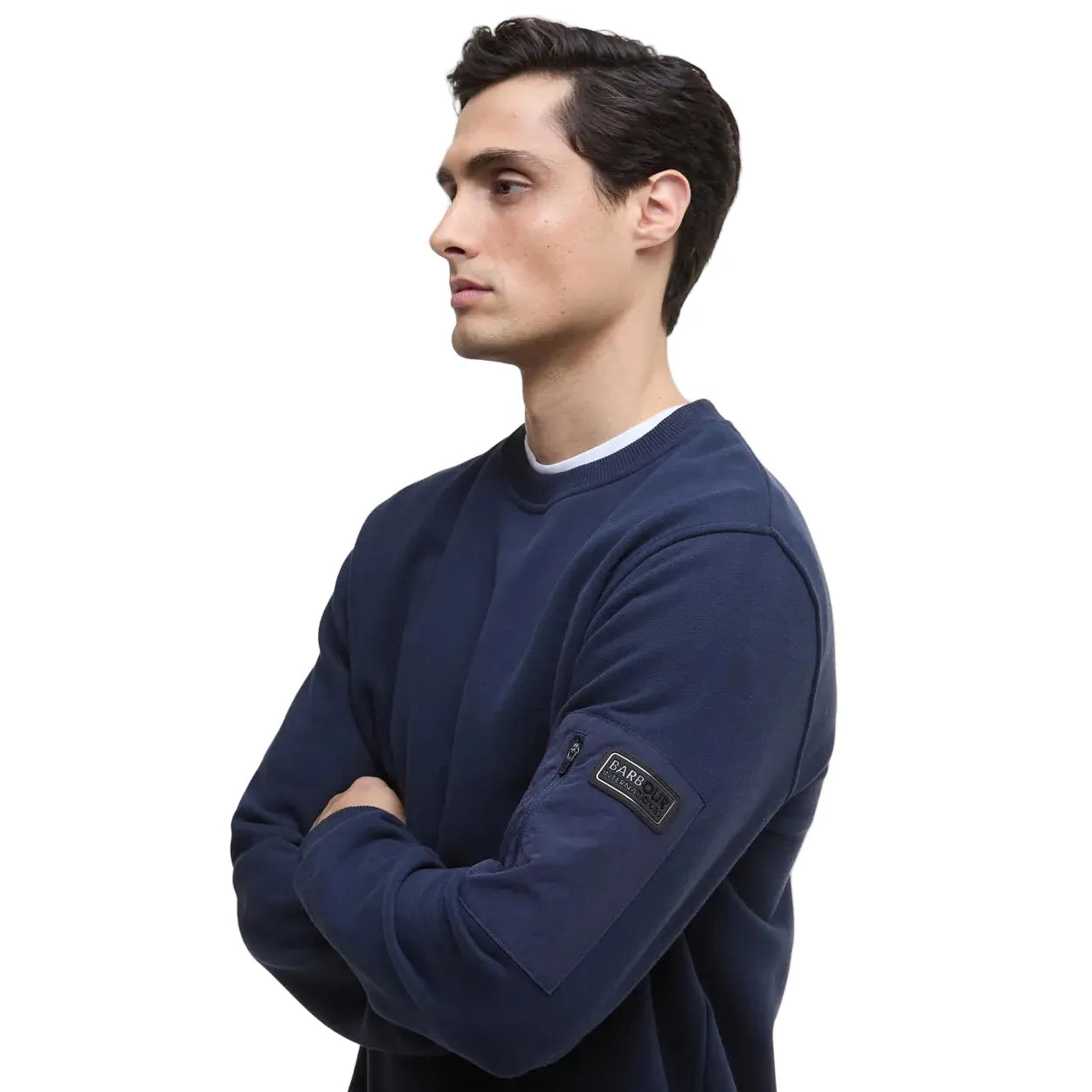 Barbour International men's navy shirt with zip
