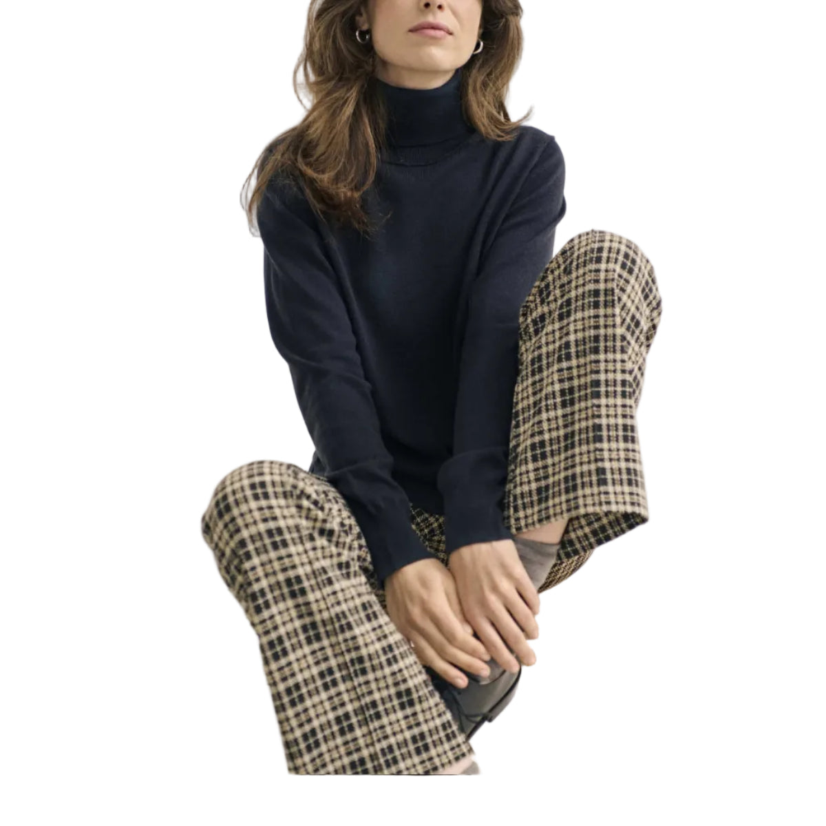 Part Two Womens Trousers LlisanPW Dark Navy Check