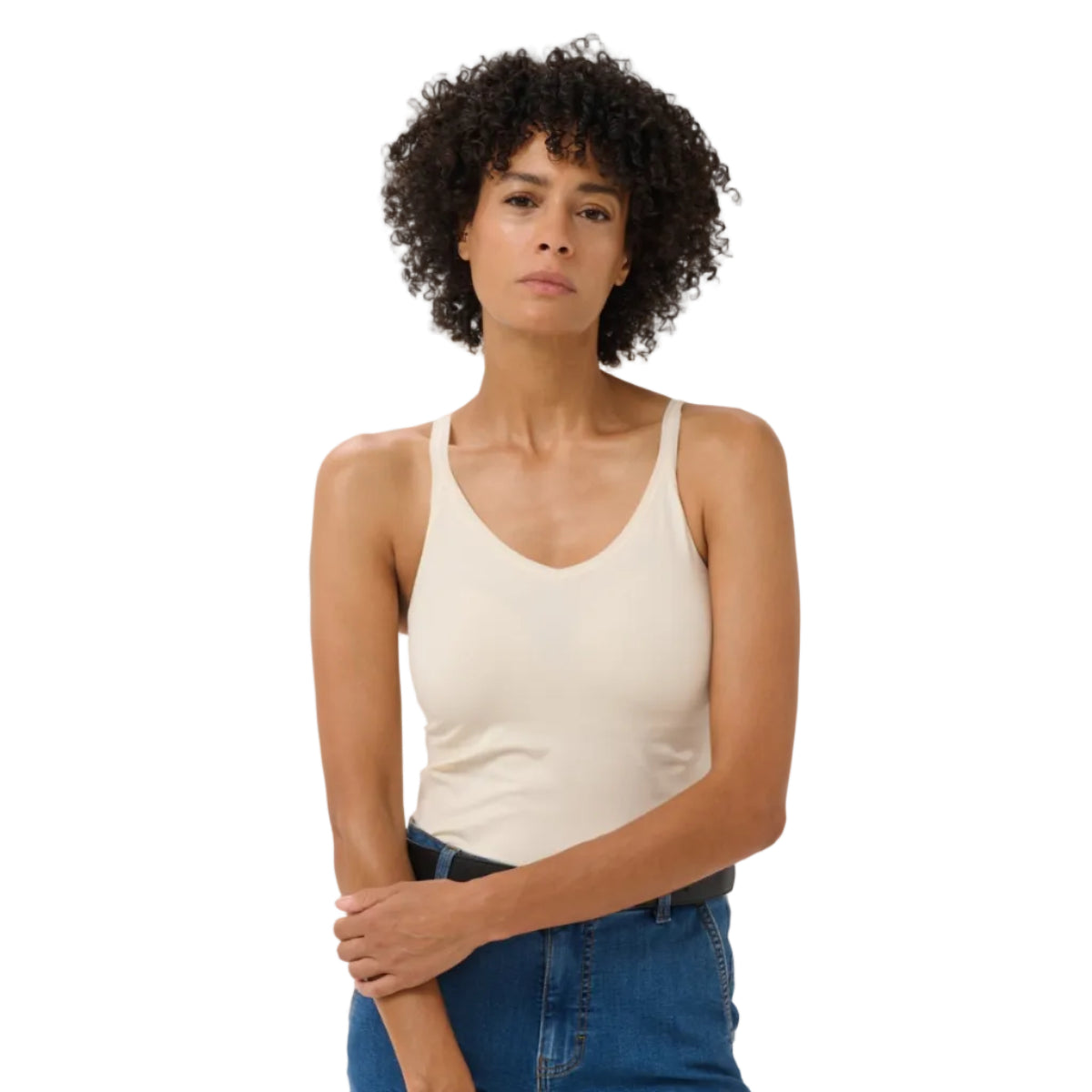 Part Two Womens Vest Top Hydda Whitecap Gray