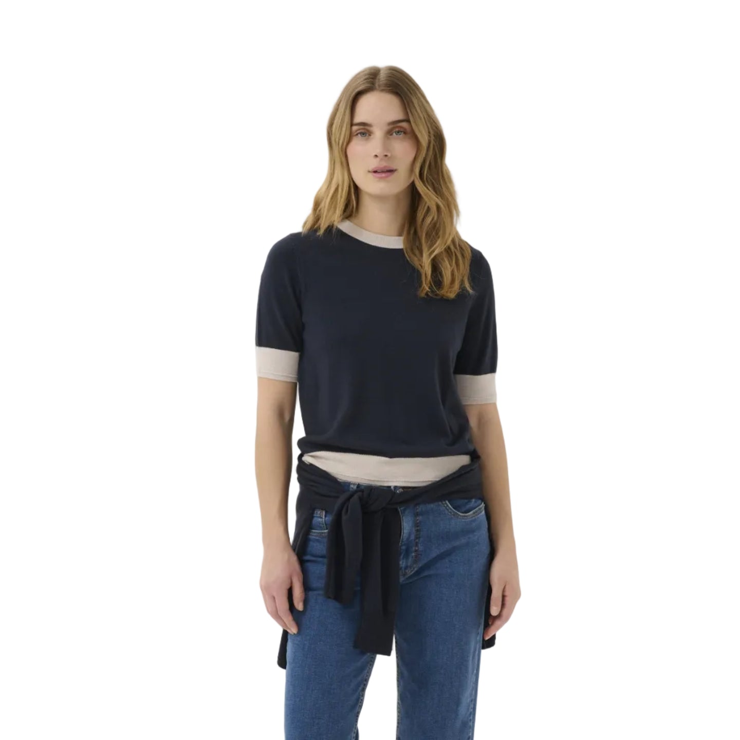 Part Two Womens NatanyaPW Pullover Navy/Natural