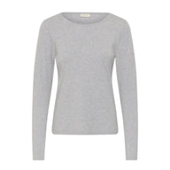 Part Two Womens Long Sleeve T-Shirt Nemajas Medium Grey Melange