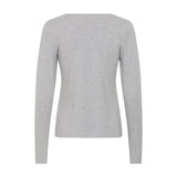 Part Two Womens Long Sleeve T-Shirt Nemajas Medium Grey Melange