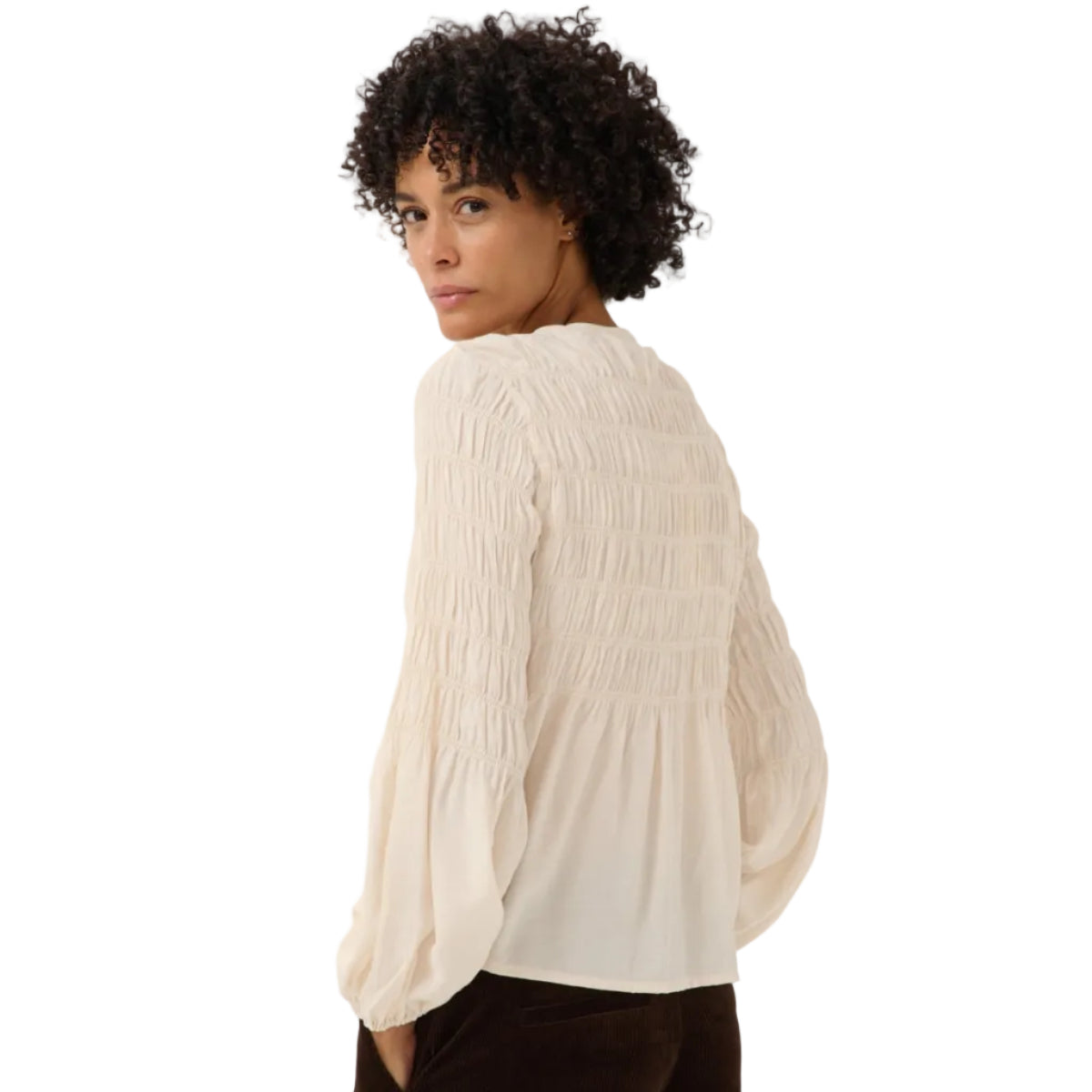Part Two Womens Shirt Siffe Whitecap Gray