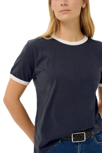 Part Two Womens Angelita T-Shirt Navy/Whisper White