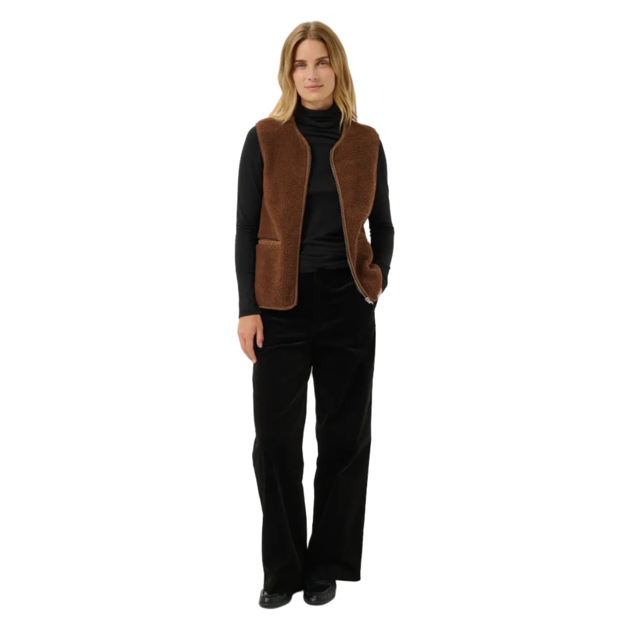 Part Two Womens Gilet Camelie Downtown Brown