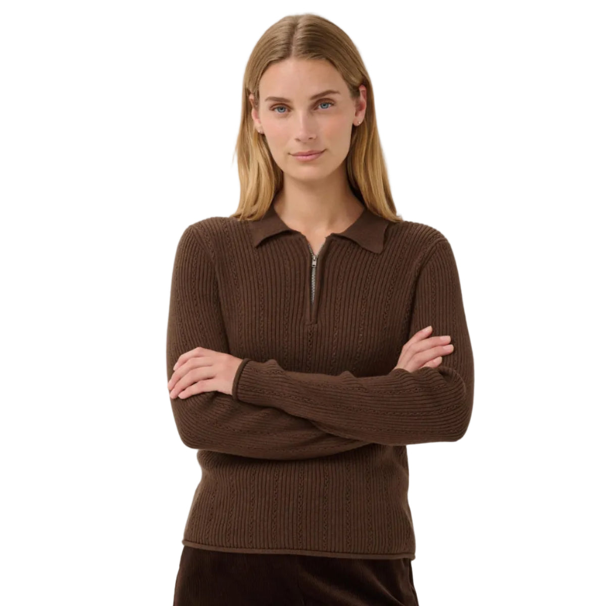 Part Two Charley women's downtown brown knitted jumper