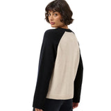 Part Two Womens Jumper Cleo Oatmeal/Navy