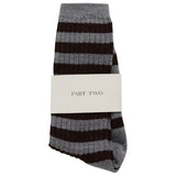 Part Two Womens Socks Dorin Grey Stripe