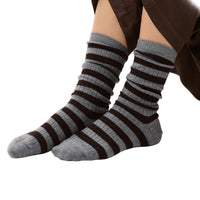 Part Two Womens Socks Dorin Grey Stripe