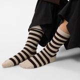 Part Two Womens Socks Dorin Brown Stripe