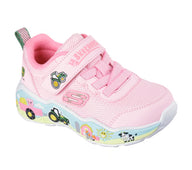 Skechers girls' pink trainer with velcro