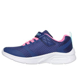 Skechers Girls Trainer Microspec Max Racer Gal Navy/Pink