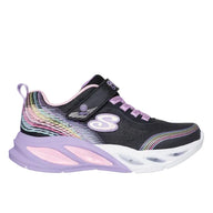 Skechers Girls Trainer S Lights Cosmic Glow Rainbow Beam Black/Multi