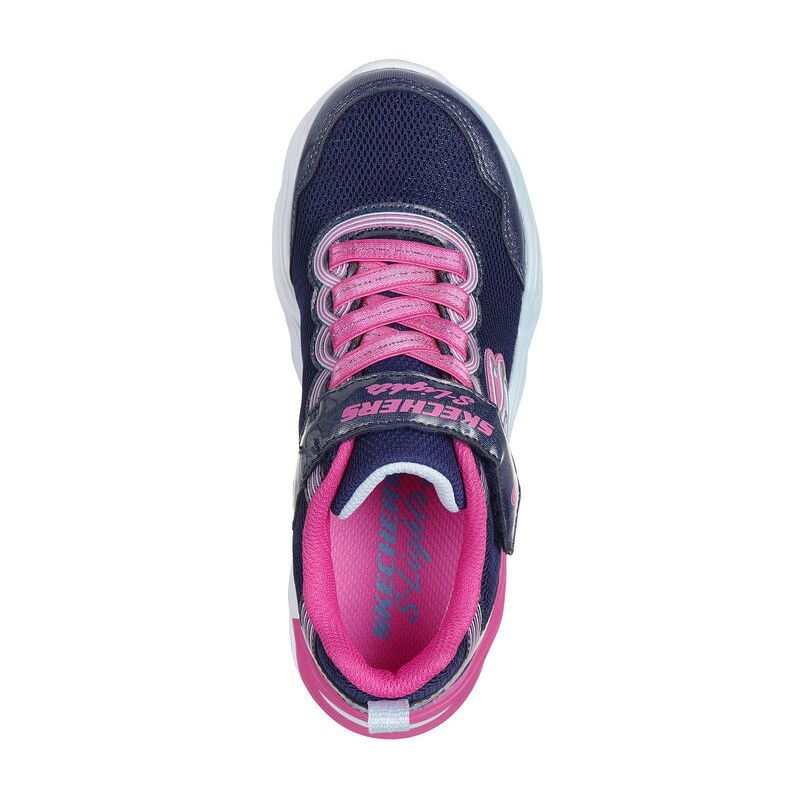 Skechers Girls Trainer S-Light Twisty Glow Navy/Multi