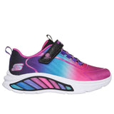 Skechers Girls Trainer S Lights Rainbow Cruisers Black/Multi