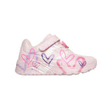 Skechers Kids Trainer Goldcrown Uno Lite Heart Light Pink/Multi