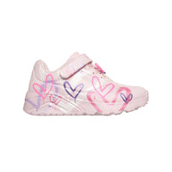 Skechers Kids Trainer Goldcrown Uno Lite Heart Light Pink/Multi